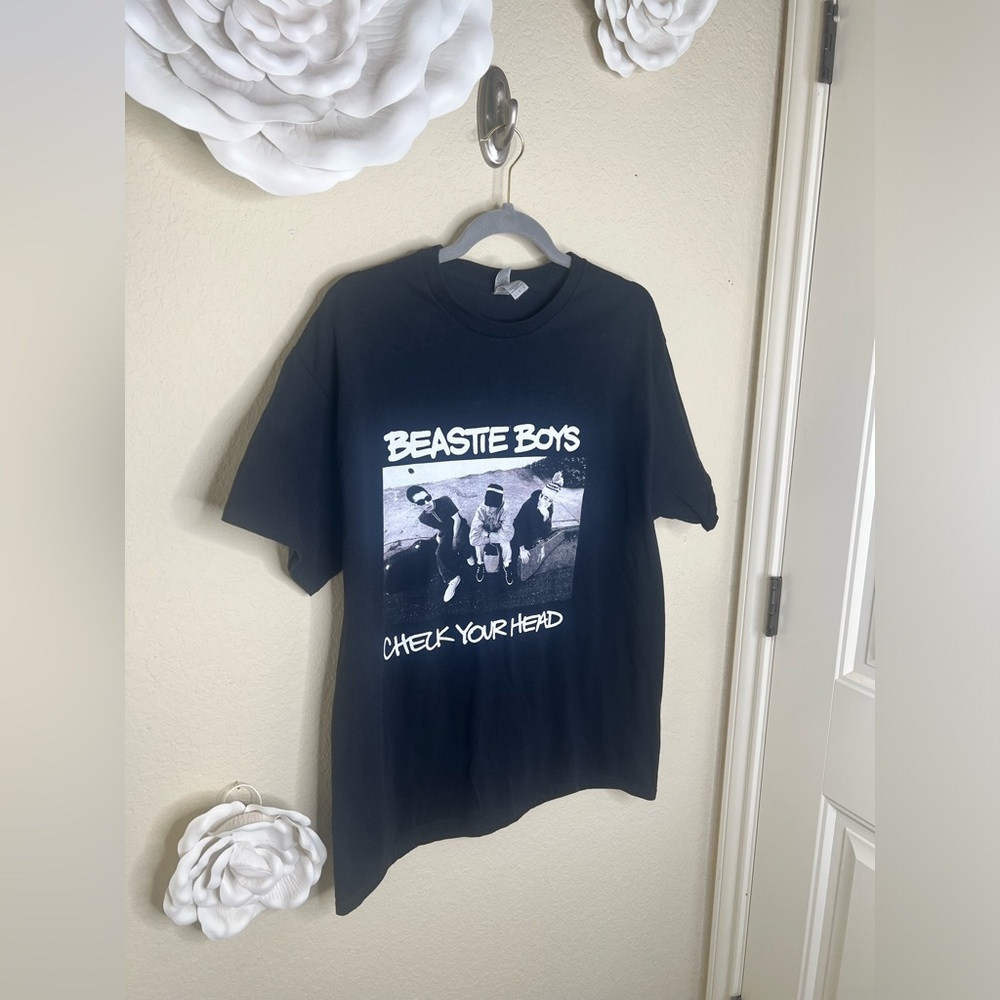 NTM: Retro Beastie Boys Unisex Black & White Graphic Check Your Head Album Sz L - Picture 6 of 12